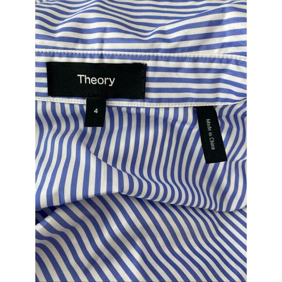 Theory Striped Long Dress Size: 4 - Picture 7 of 9